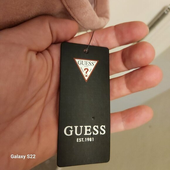 GUESS Pale Pink Suede Feel Midi Dress. NWT. Size 8. Host Pick - Picture 5 of 10